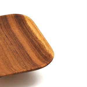 Assiettes carrées en bois ACACIA (par 2) - Esprit Mandala