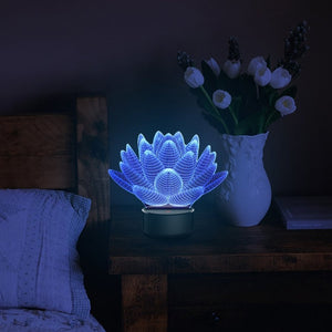 Lampe hologramme Fleur de lotus - Esprit Mandala