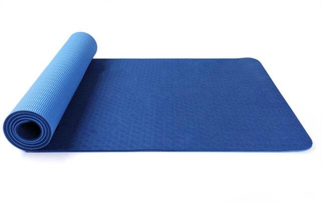 Tapis de Yoga (6mm) - double bleu - - Esprit Mandala