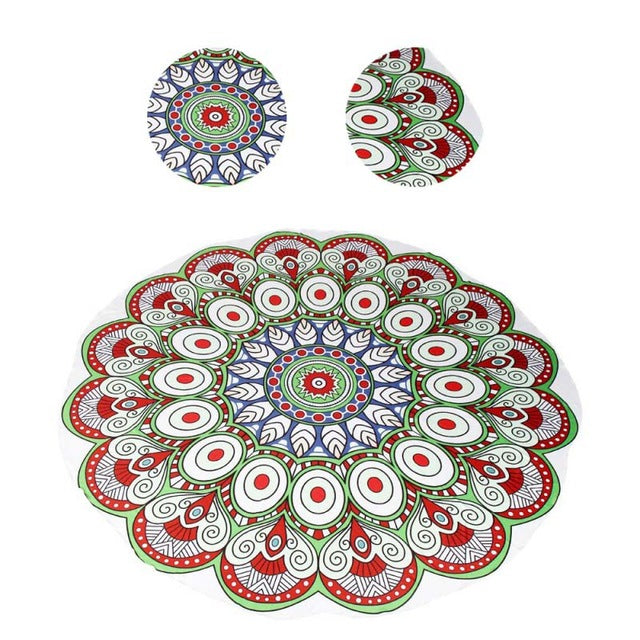 Serviette ronde Mandala INDIEN (7) - Esprit Mandala