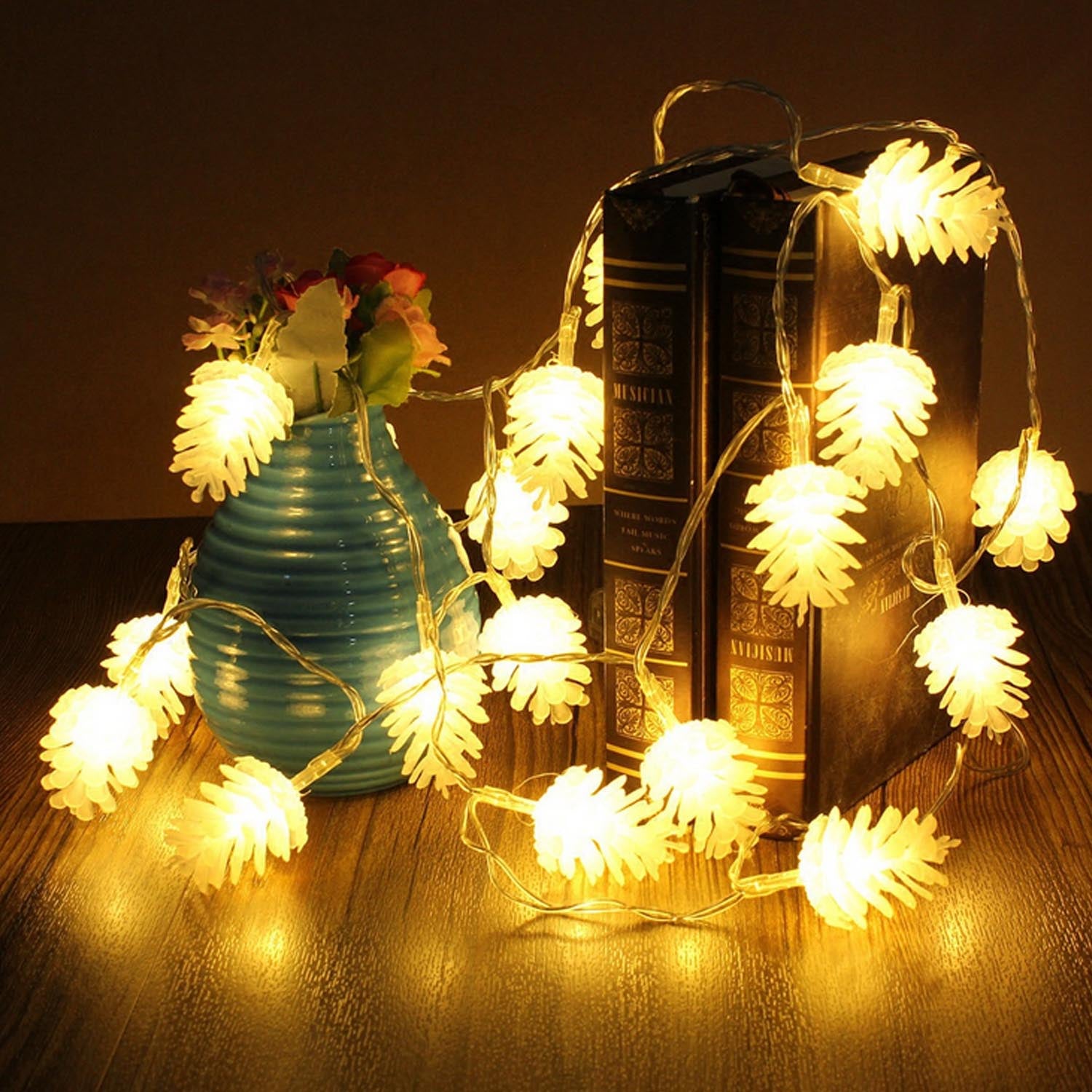 Guirlande Lumineuse Pomme de Pin, 2M 20LED Lampe Pomme de Pin Guirlande Lumineuse Pomme de Pin, 2M 20LED Lampe Pomme de Pin